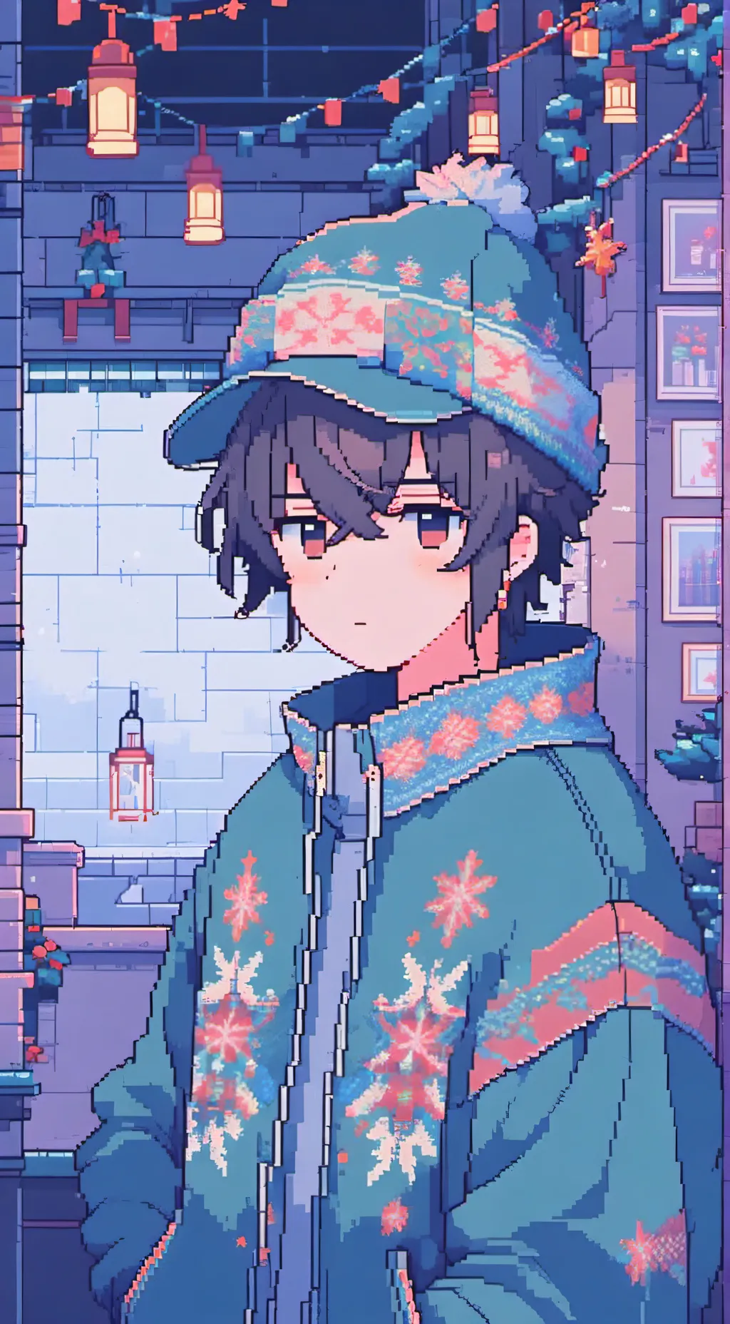 ai character: ~•Dilan navideño•~ background