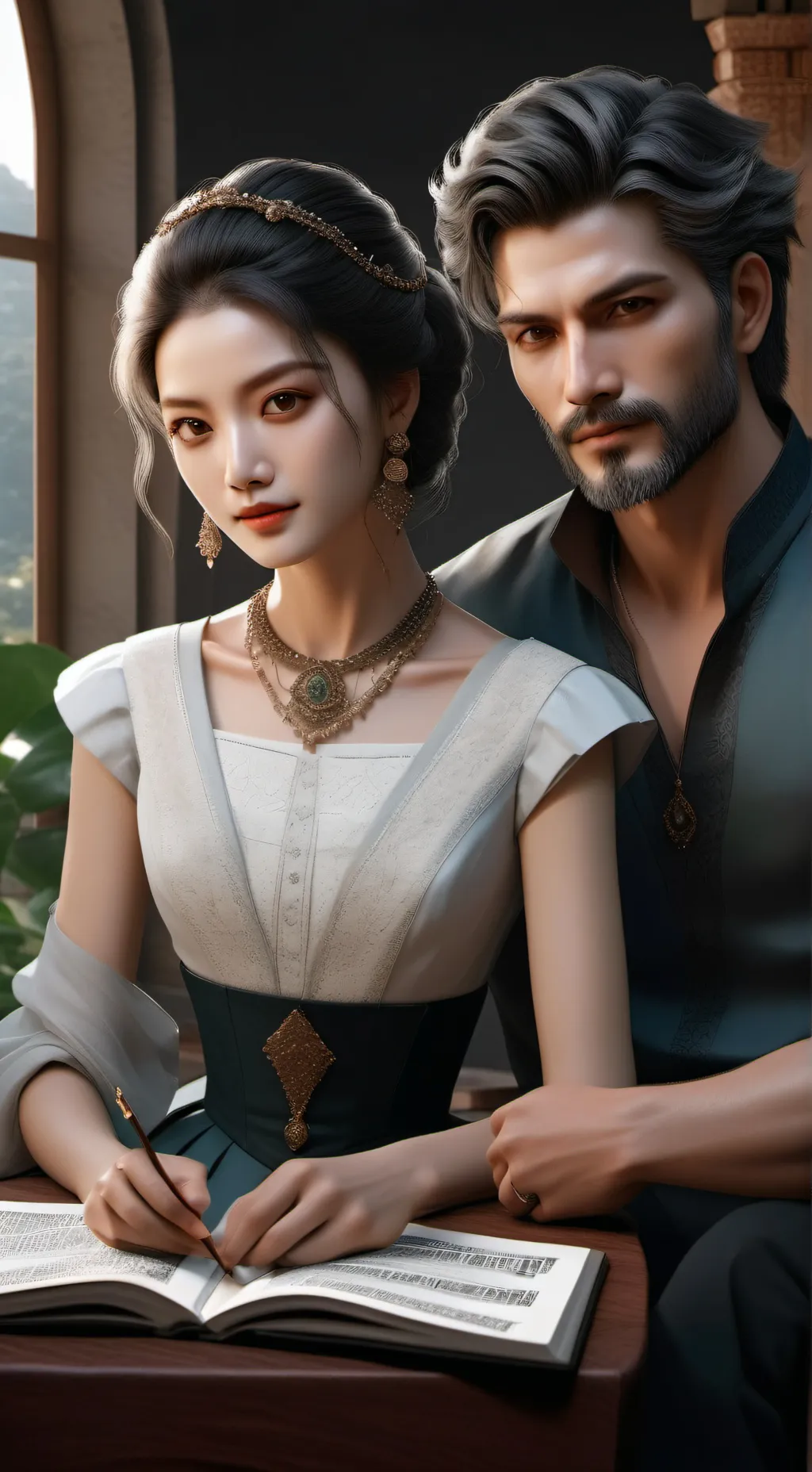 ai character: Ashley background