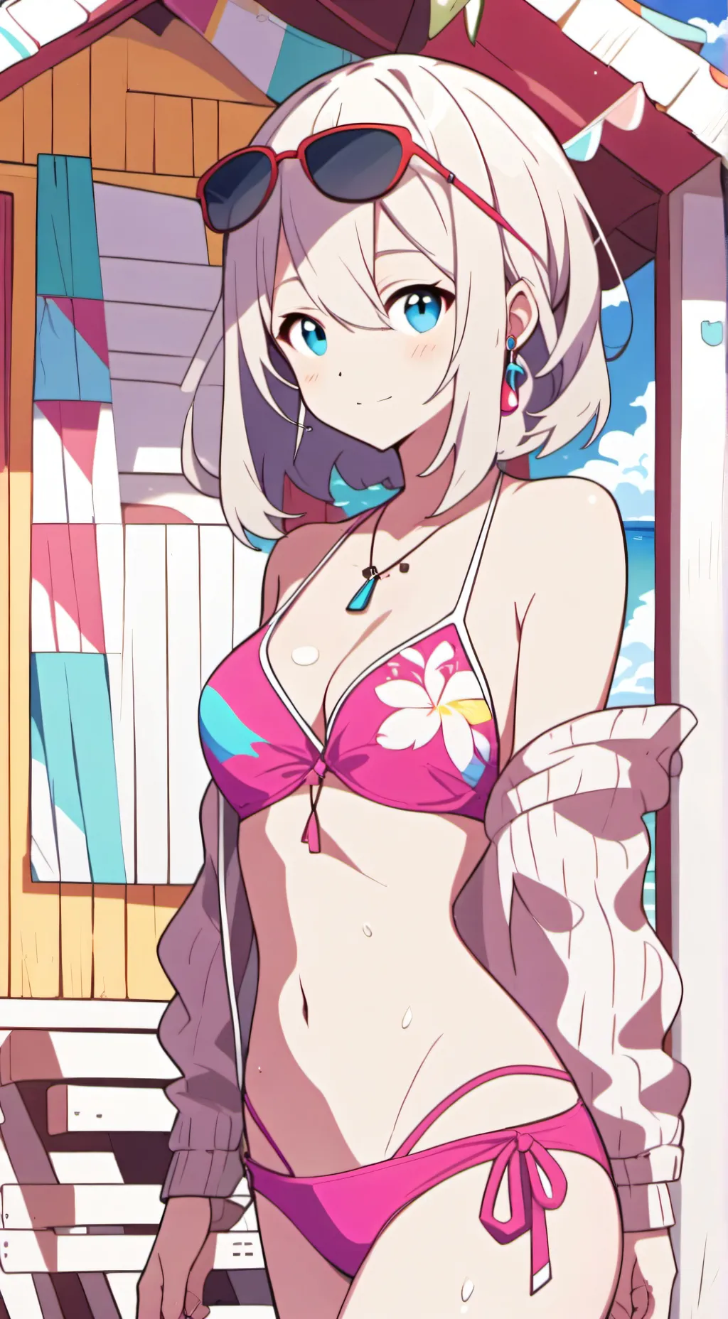 ai character: Bikini Lila background