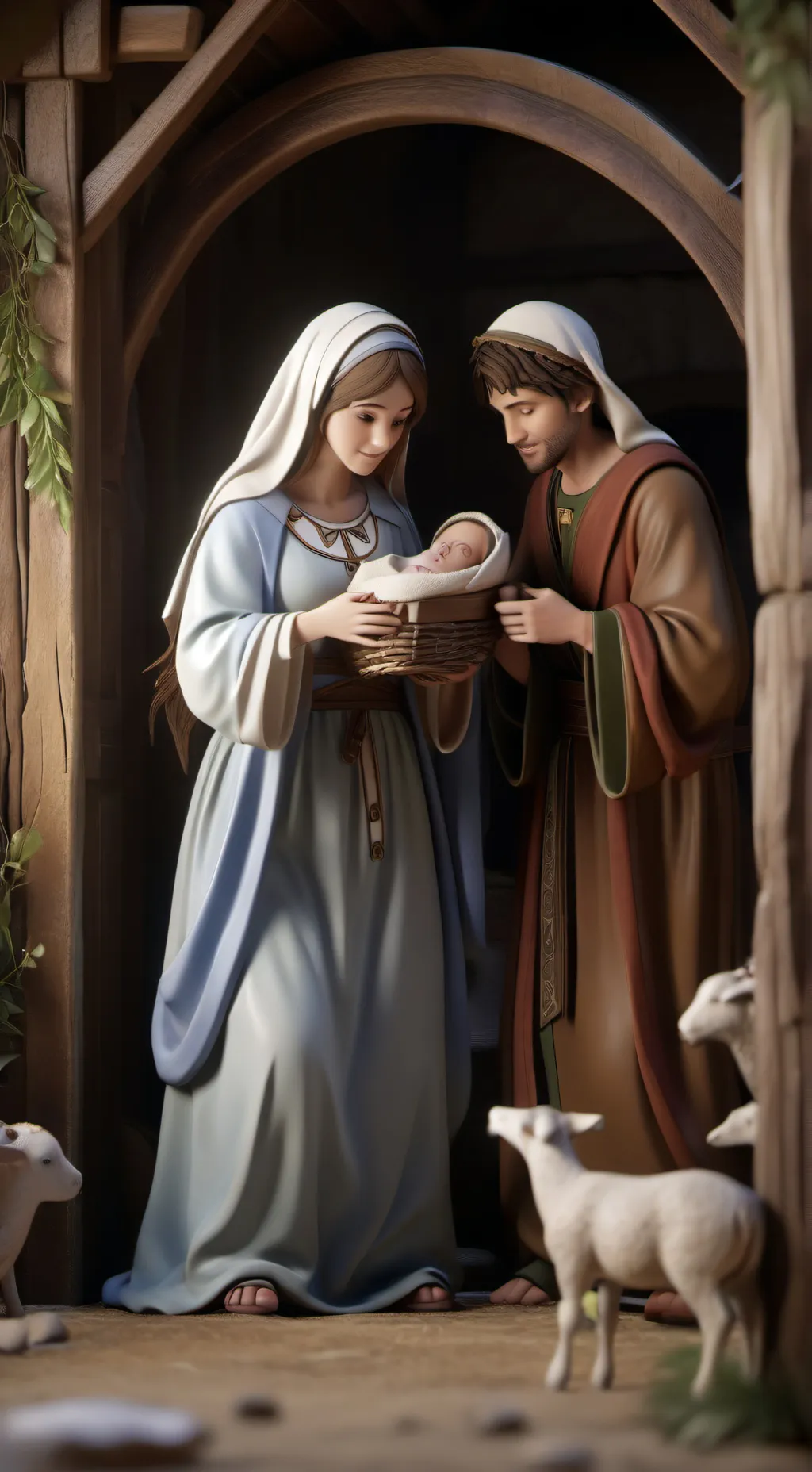 ai character: Nativity! background