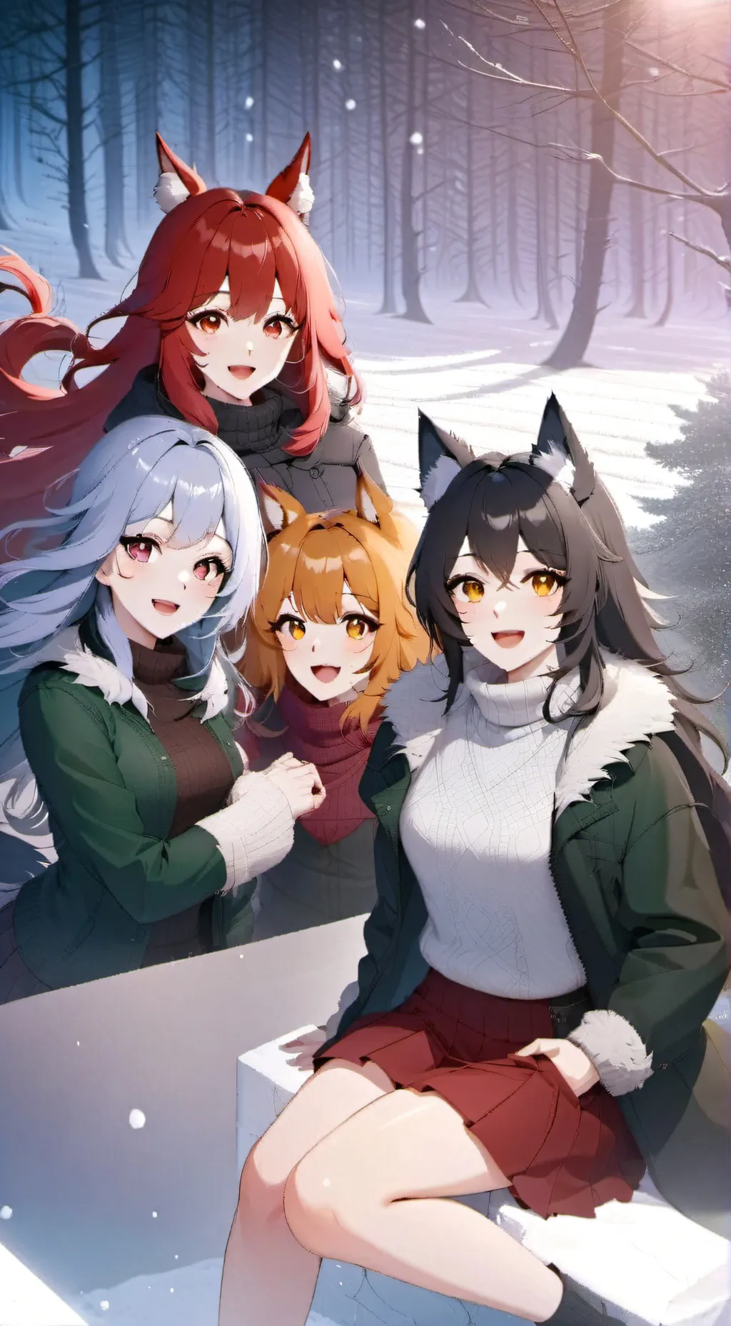 ai character: Wolfpack of 4 background