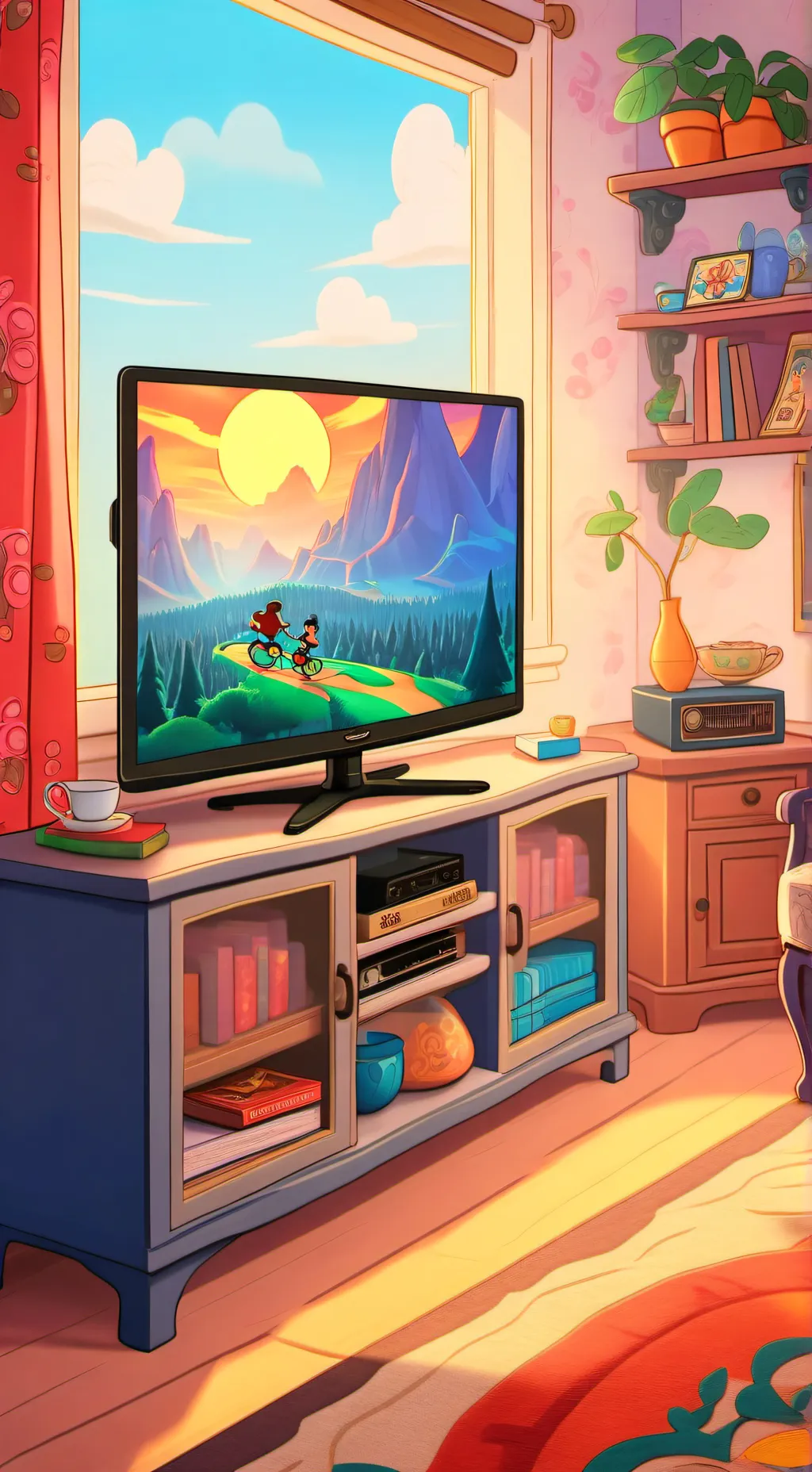 ai character: Vee’s Gameshow background
