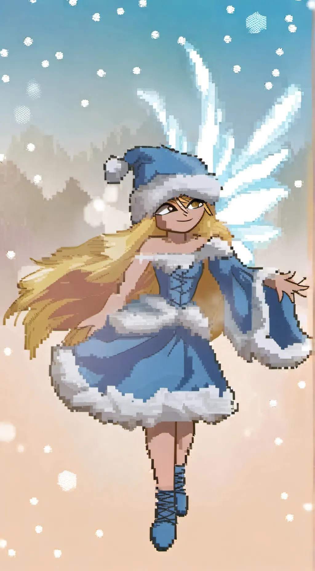 ai character: Helena handbasket background