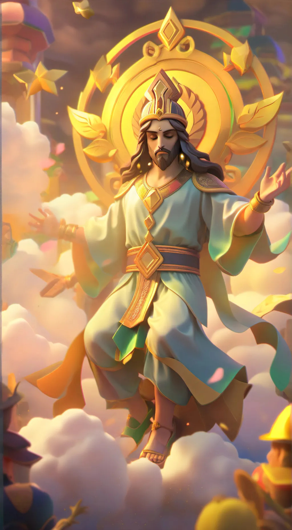ai character: Jesus background