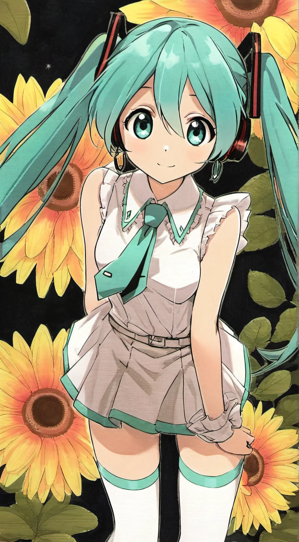 ai character: hatsune miku background