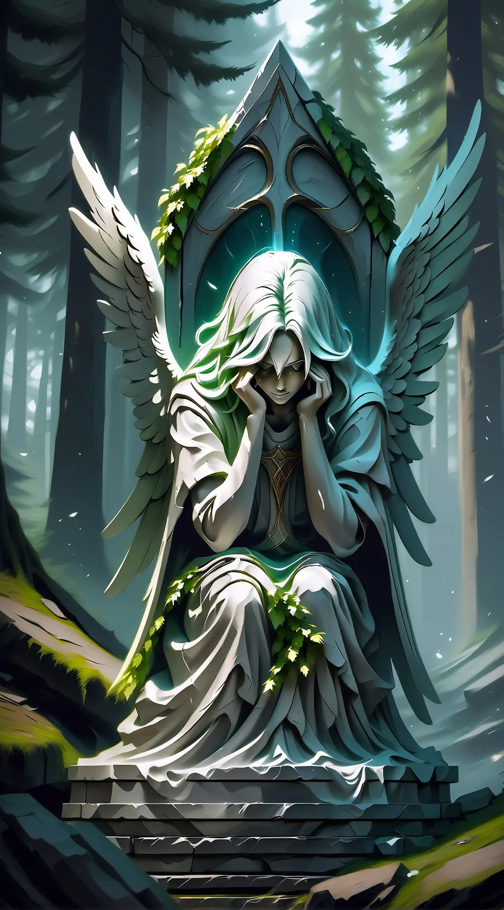 ai character: weeping angel background