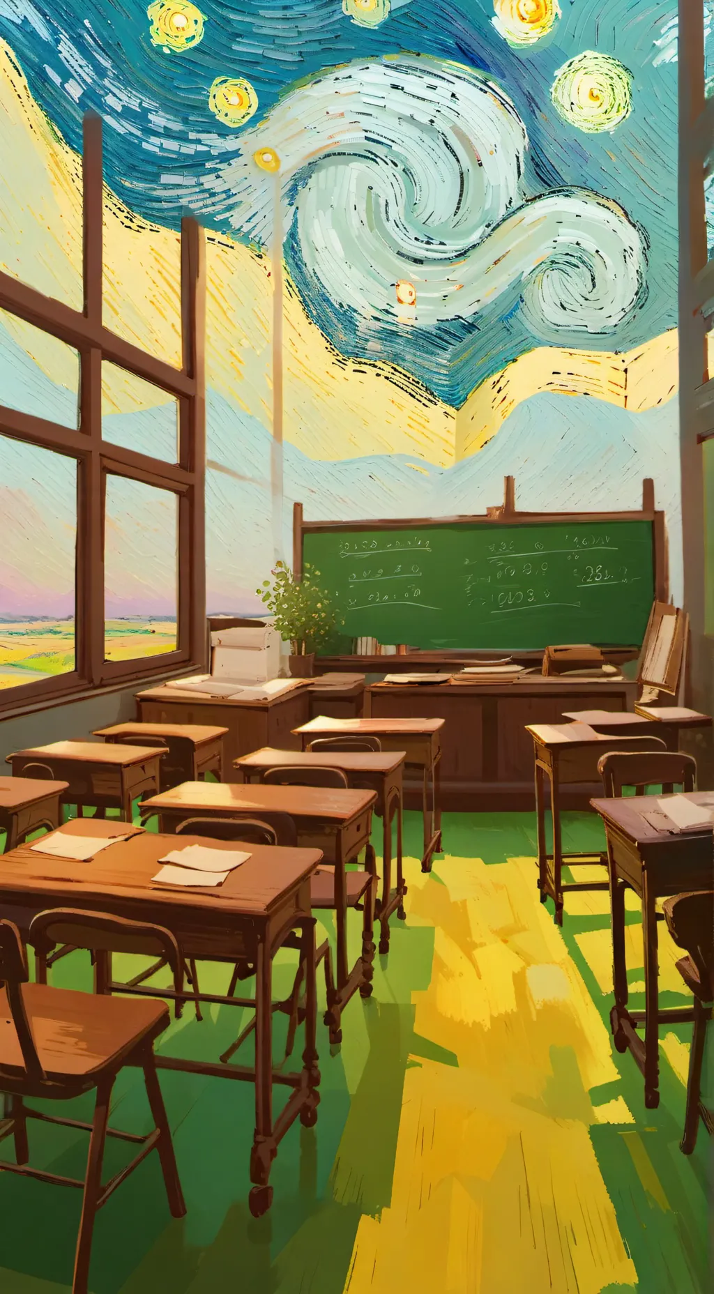 ai character: school buddy's  background