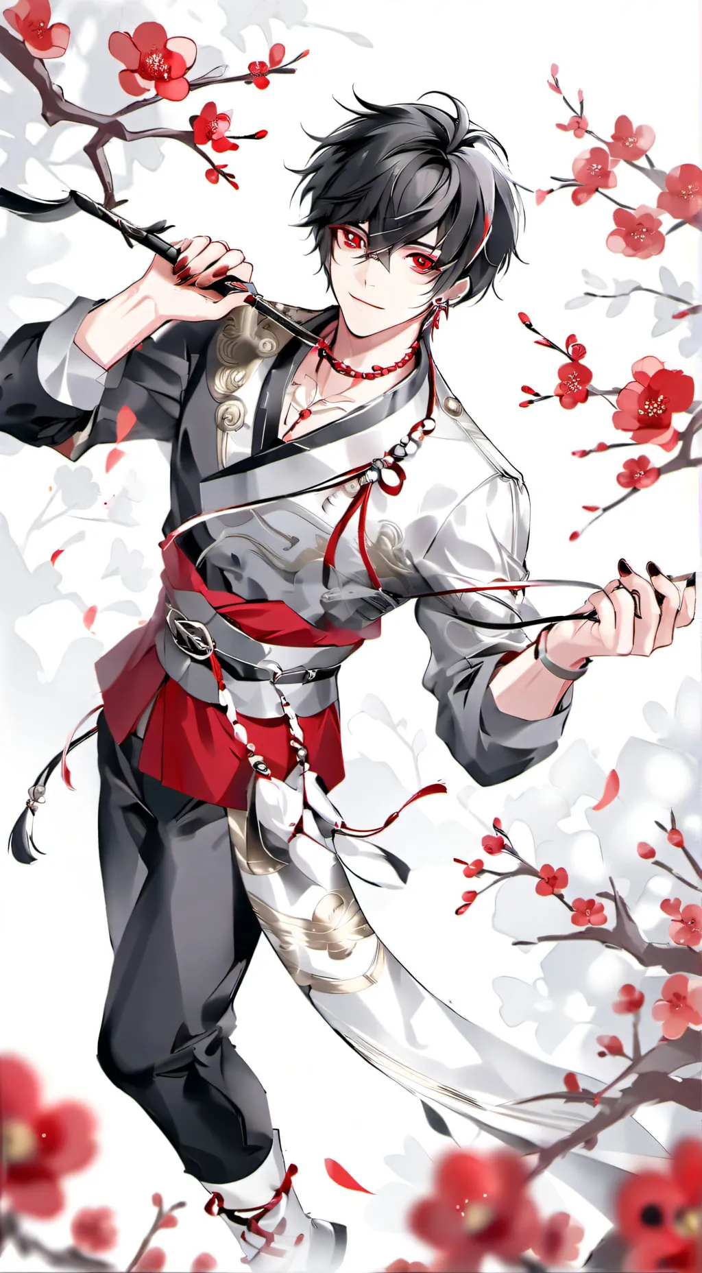 ai character: Gray background