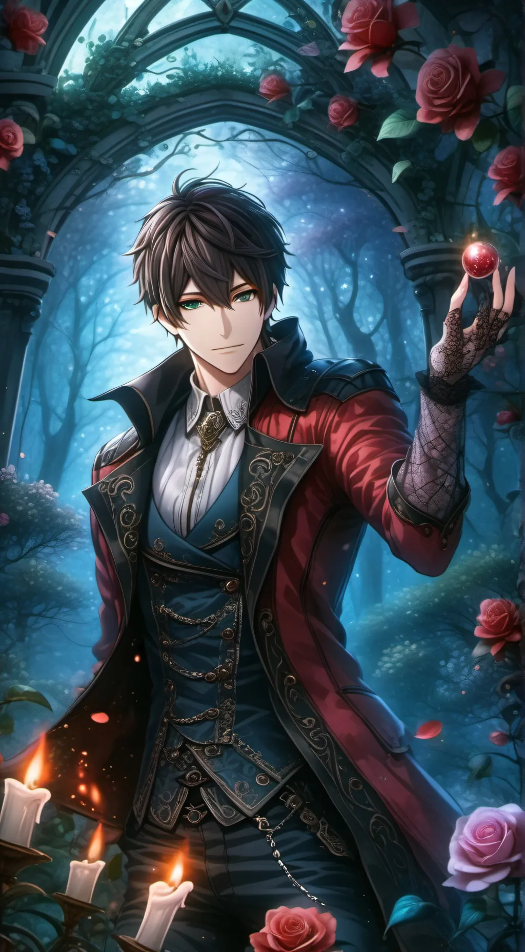 ai character: León cosmos  background