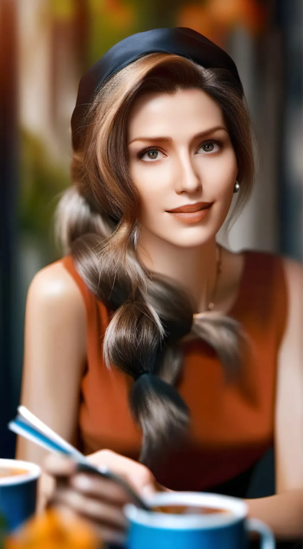 ai character: nauczycielka  background