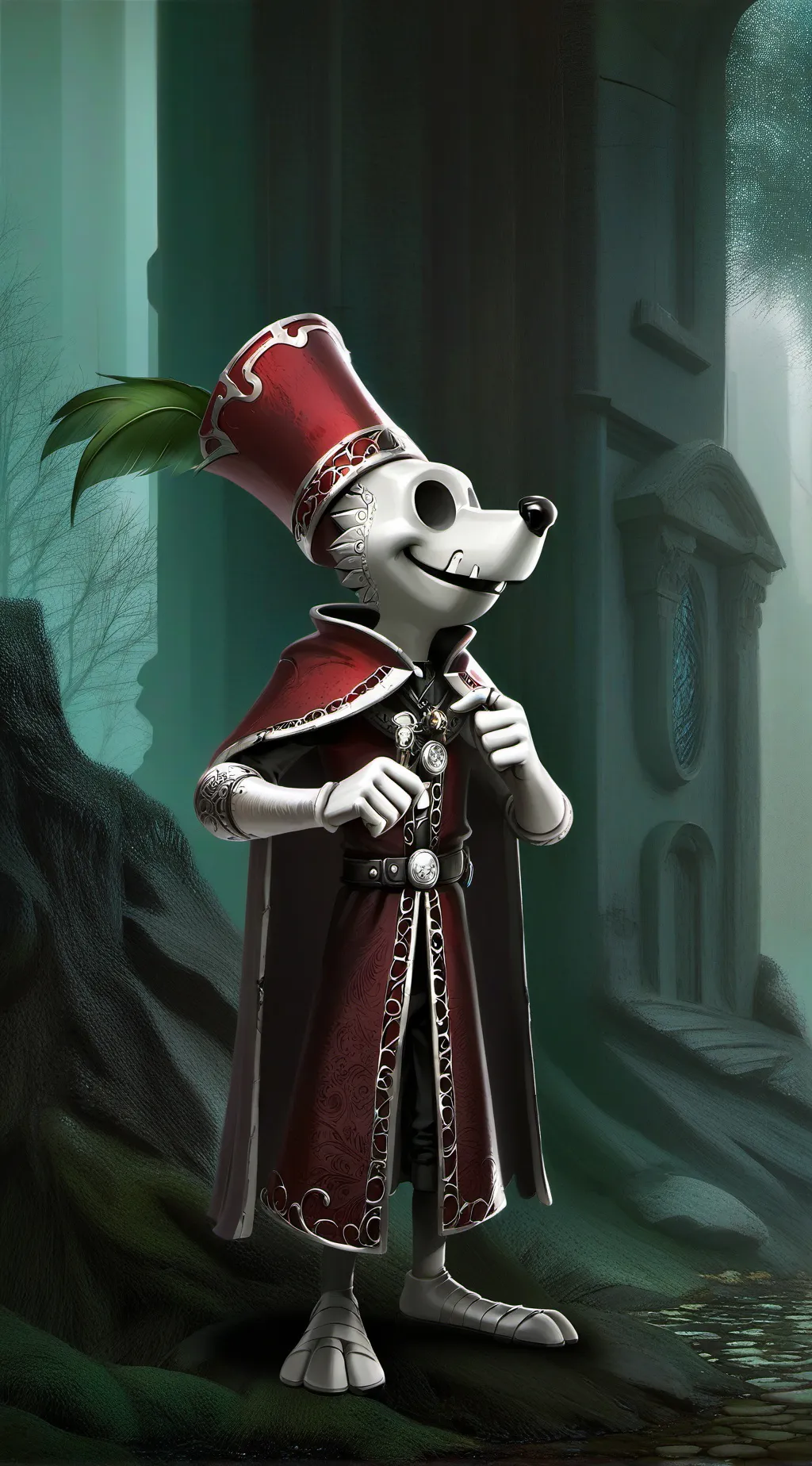 ai character: El gato felix background