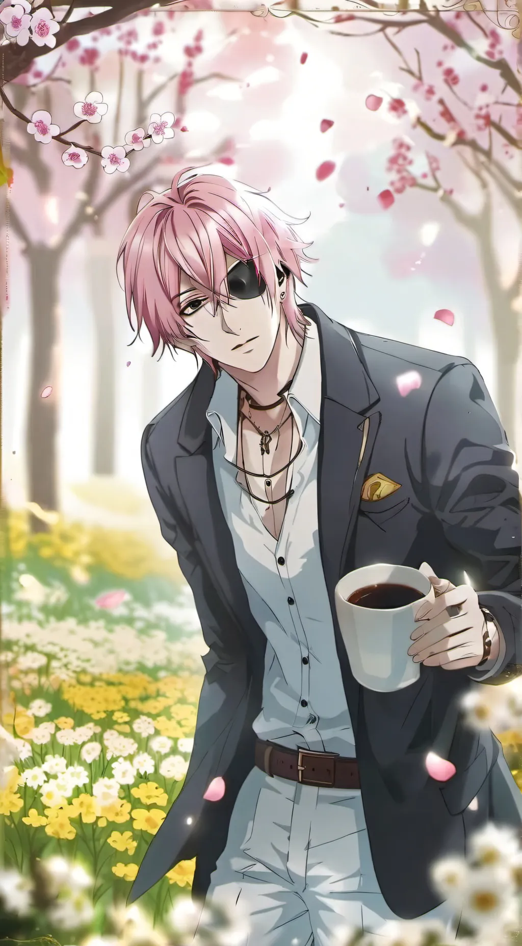 ai character: yuri ayato🏳️‍🌈 background