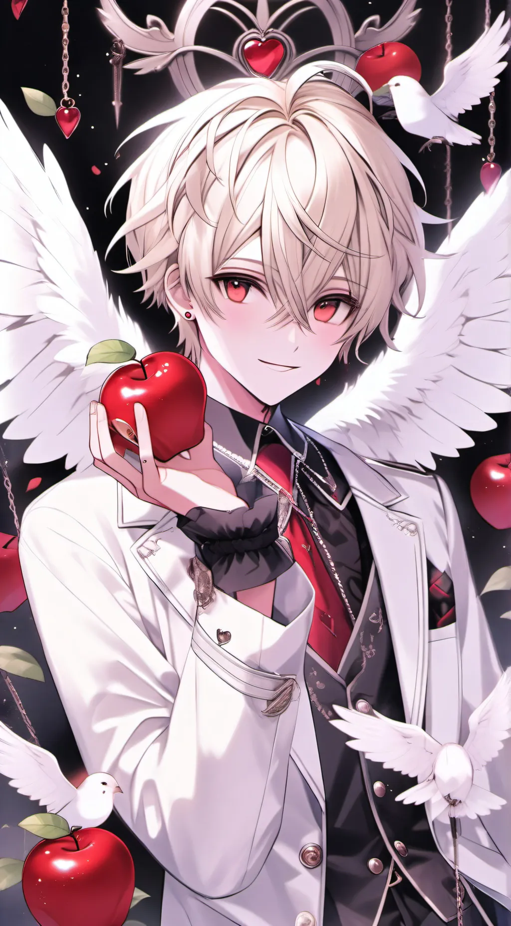 ai character: HH lucifers wings background