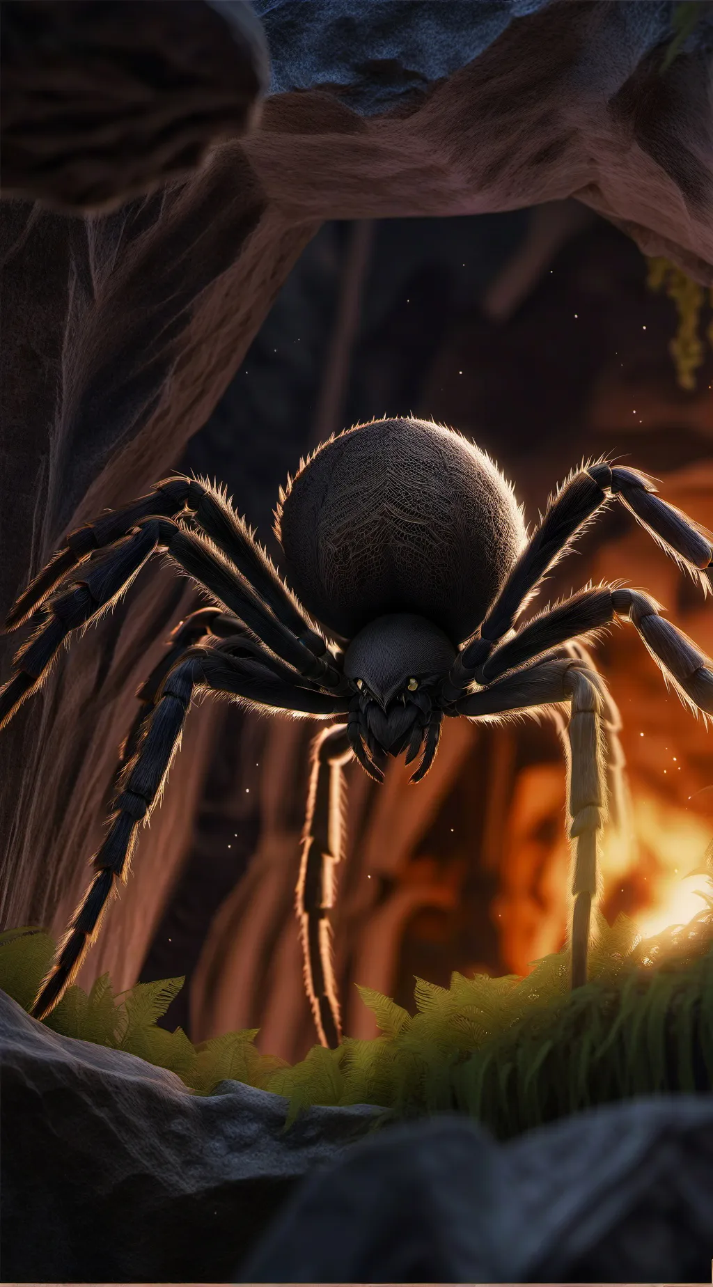ai character: giant spider2 background