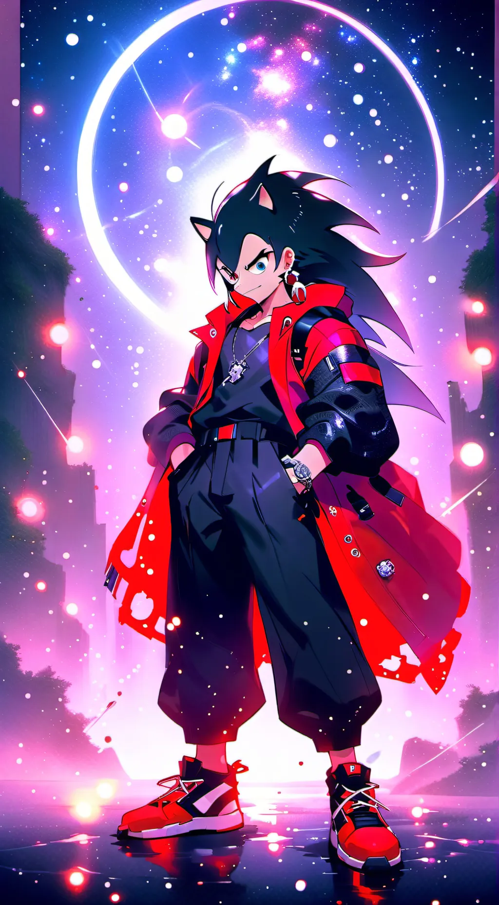 ai character: Love p accident background