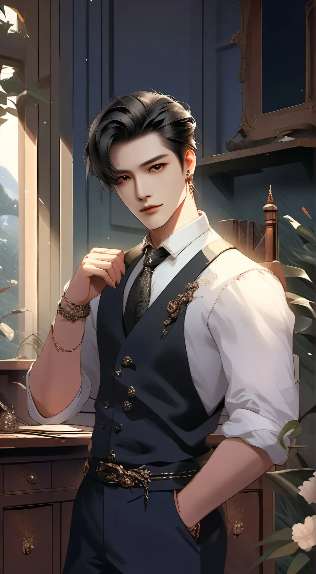 ai character: Leonardo background