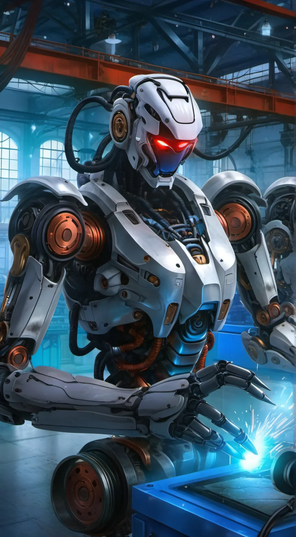 ai character: war robot background