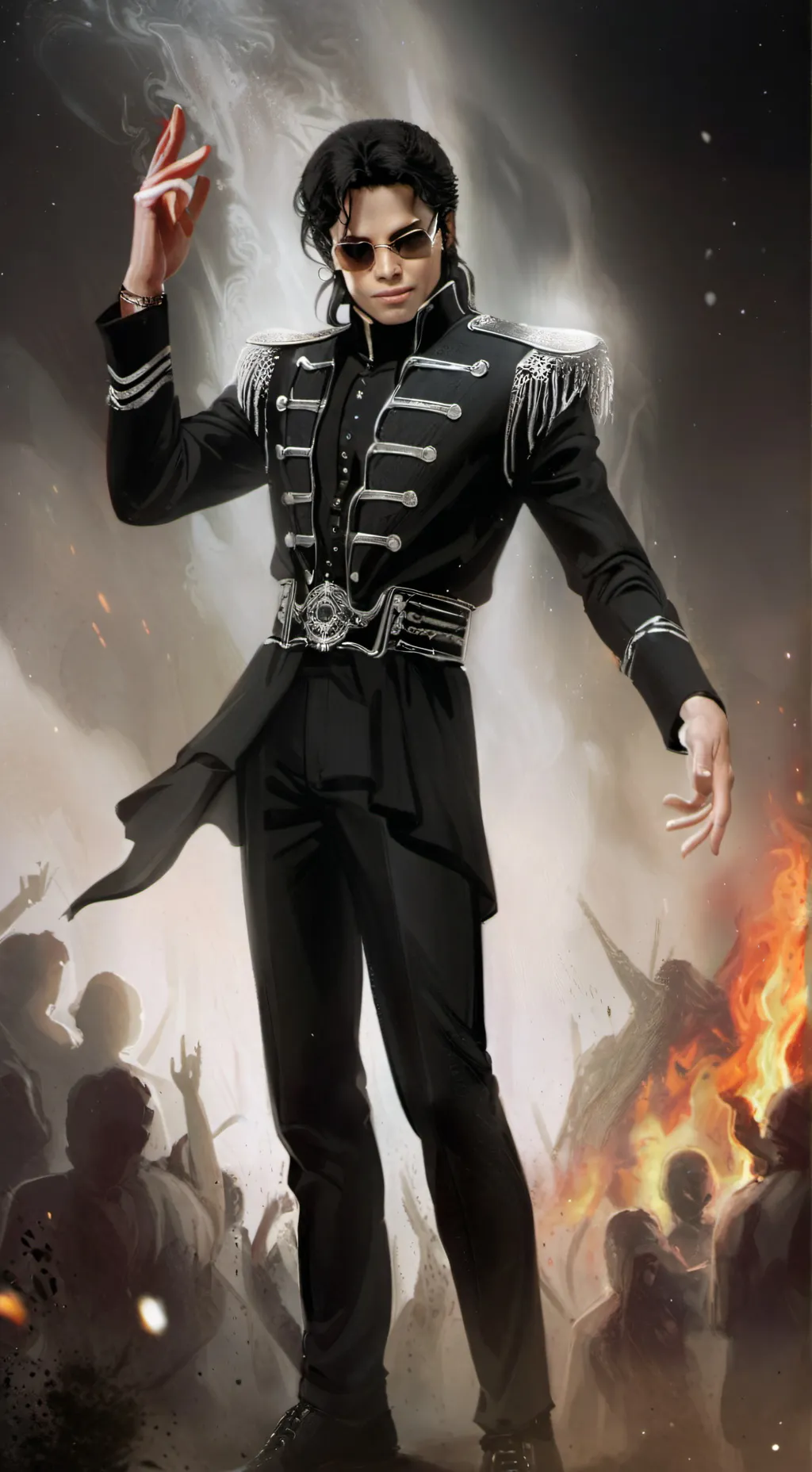 ai character: Michael Jackson  background