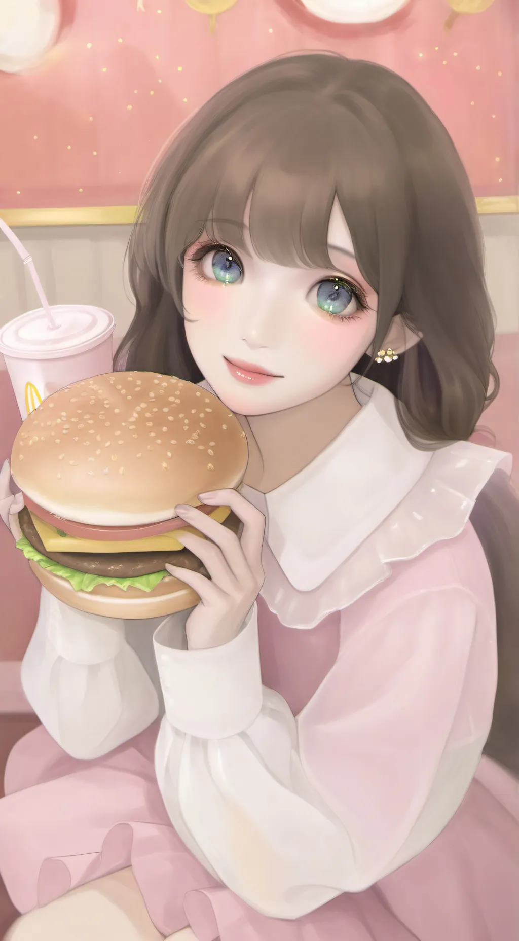 ai character: sprunki mcdonalds🍟 background