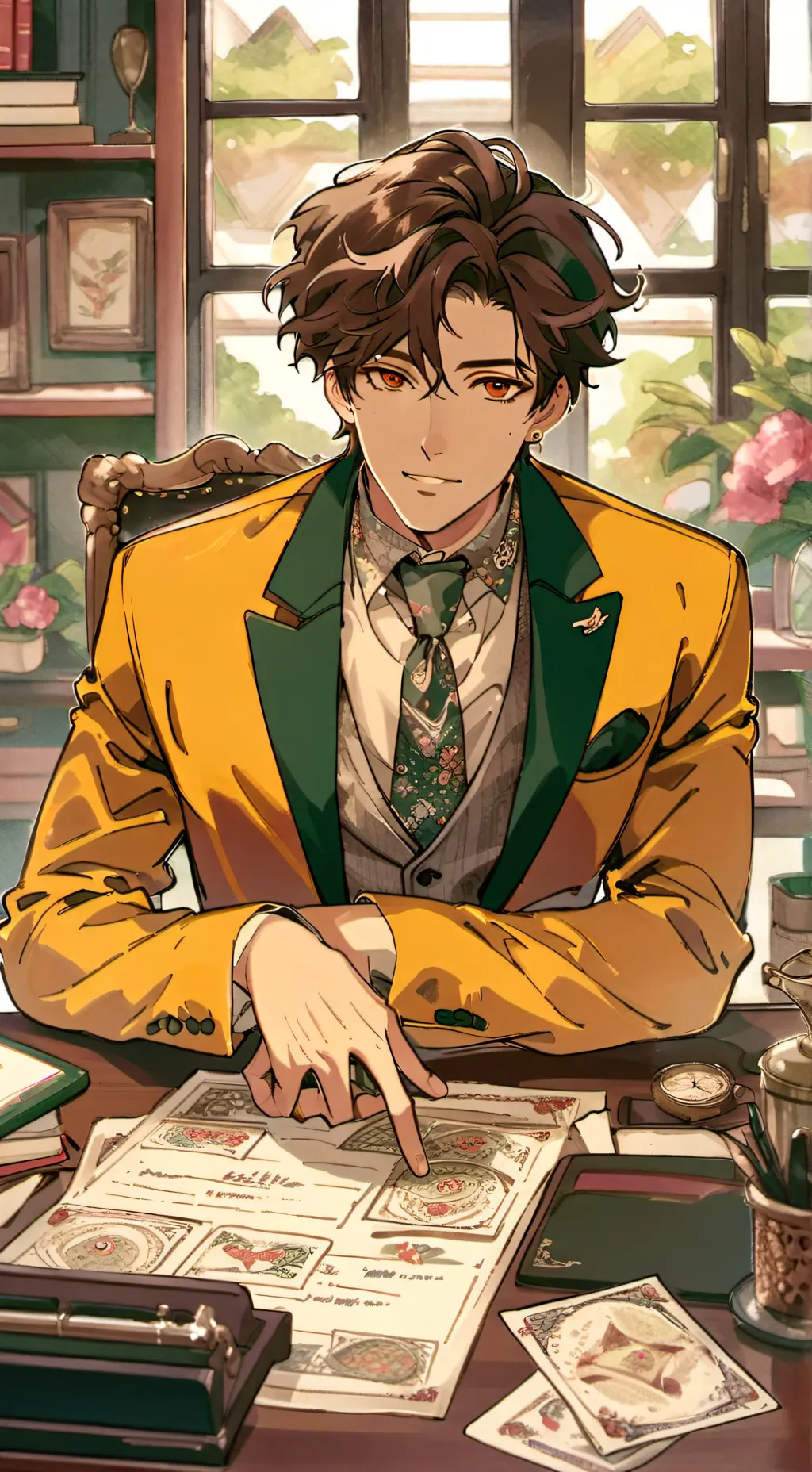 ai character: Derek Black  background