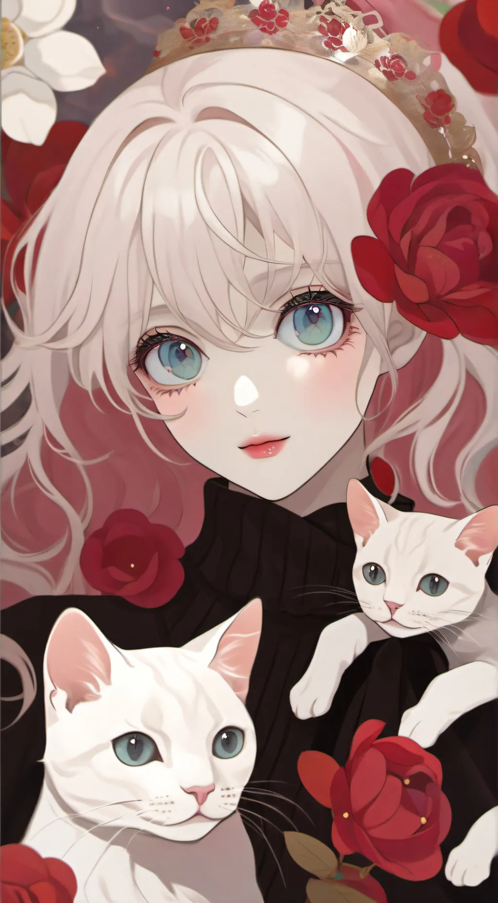 ai character: •SPRUNKI LOVES U• background