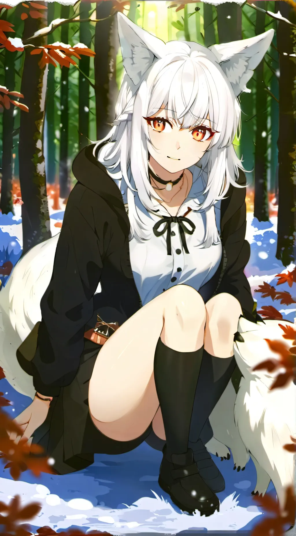 ai character: winter background