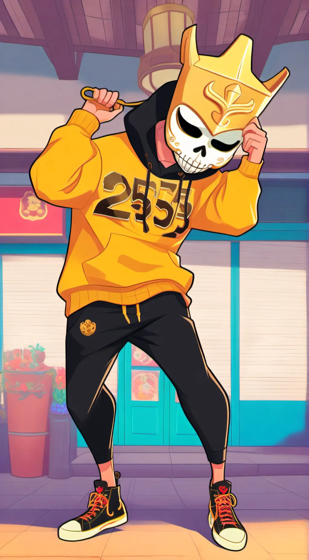 ai character: coat hanger man background