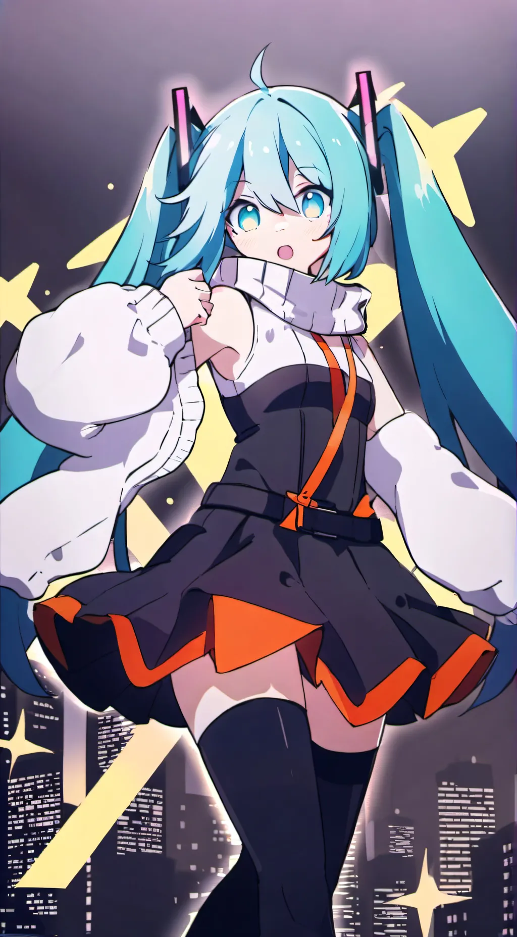 ai character: miku  background