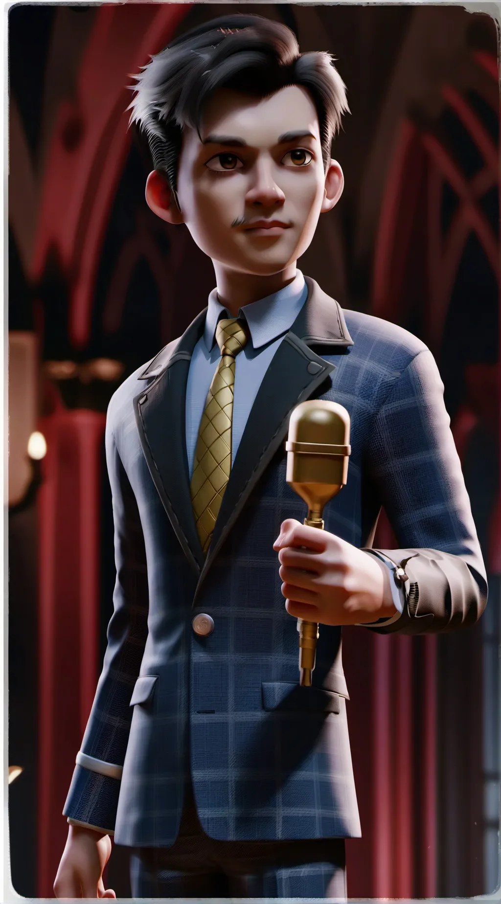 ai character: Titan tv man  background