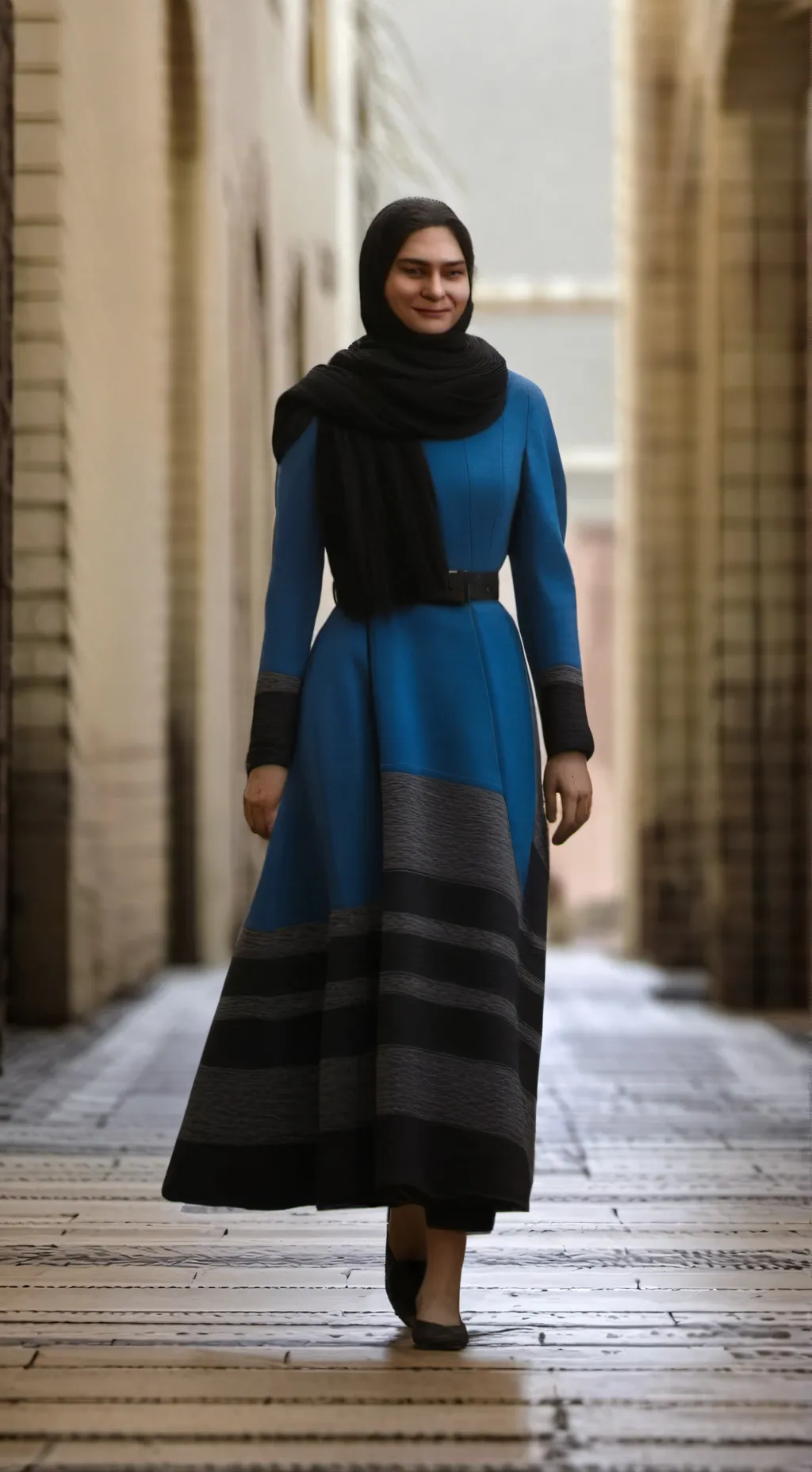 ai character: خانم چاردین background