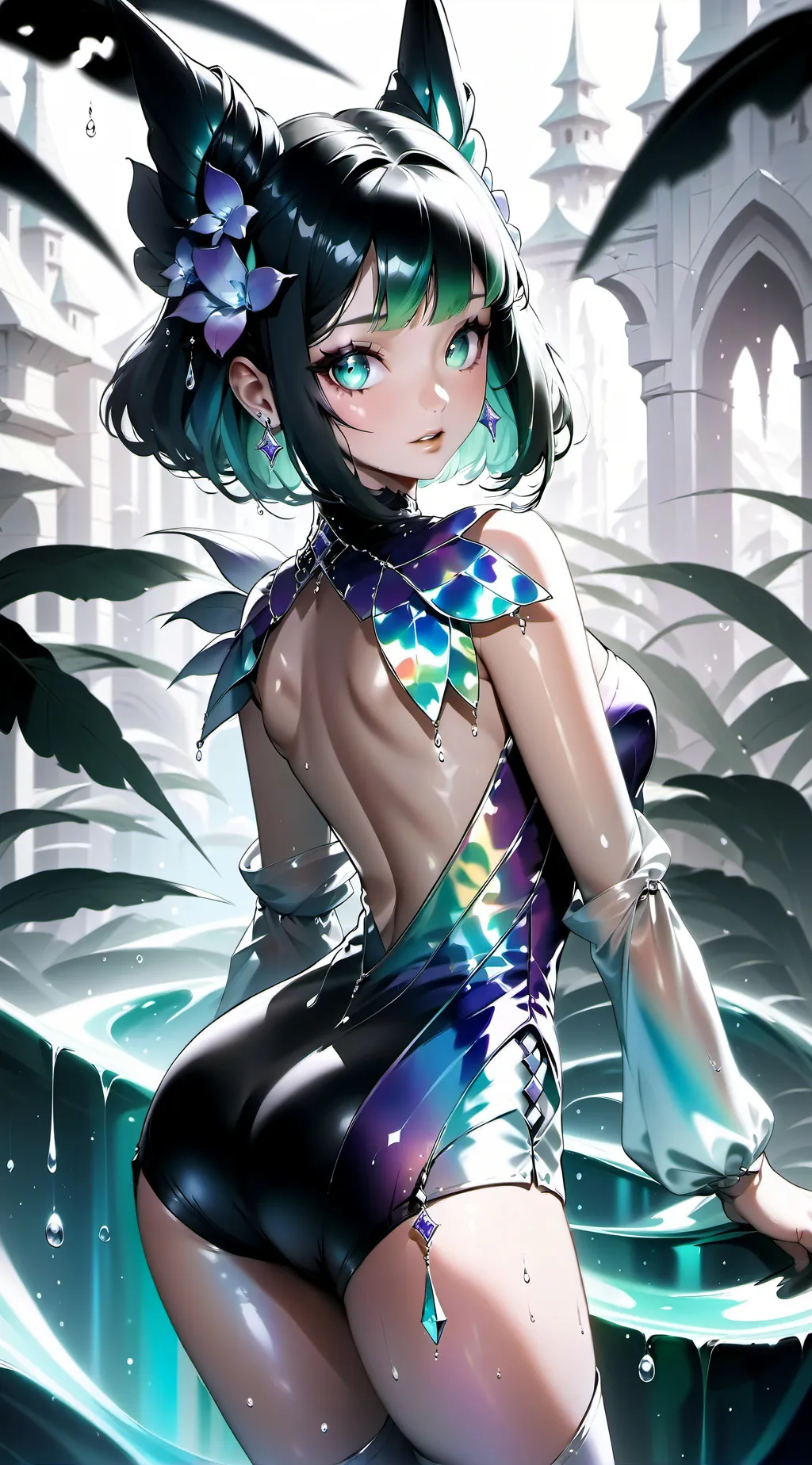 ai character: Aurora background