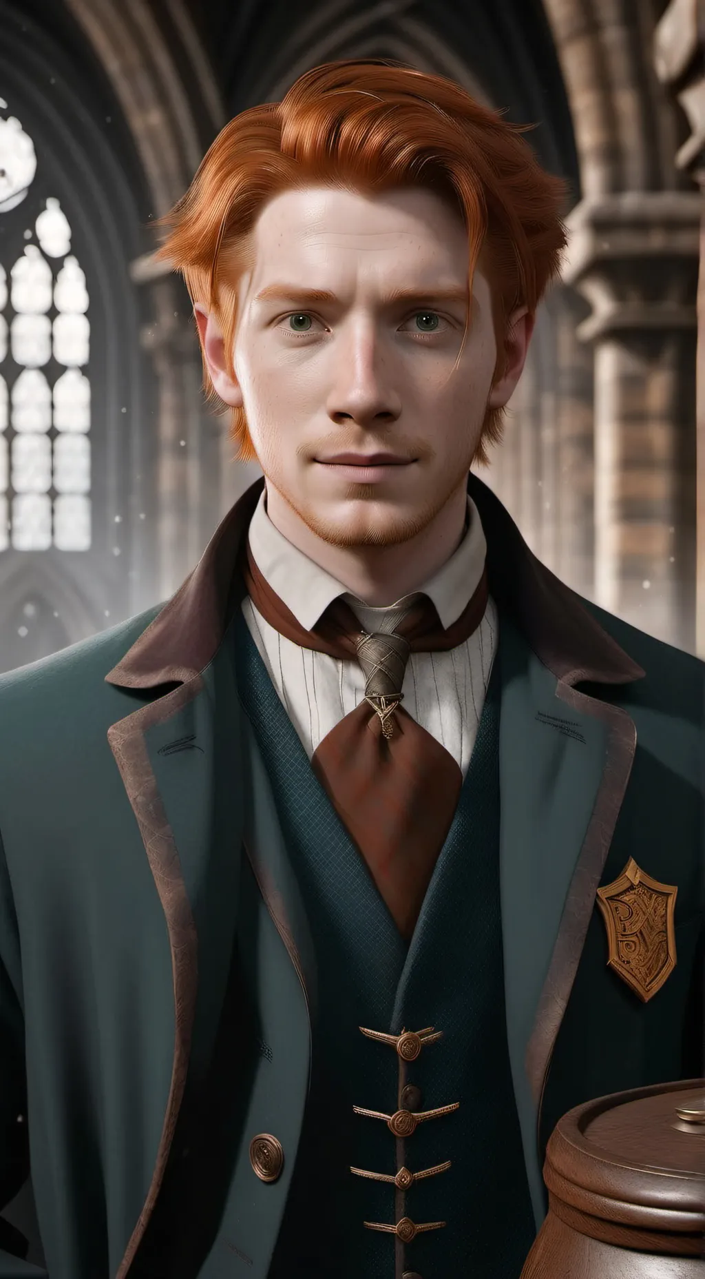 ai character: Fred weasley. background