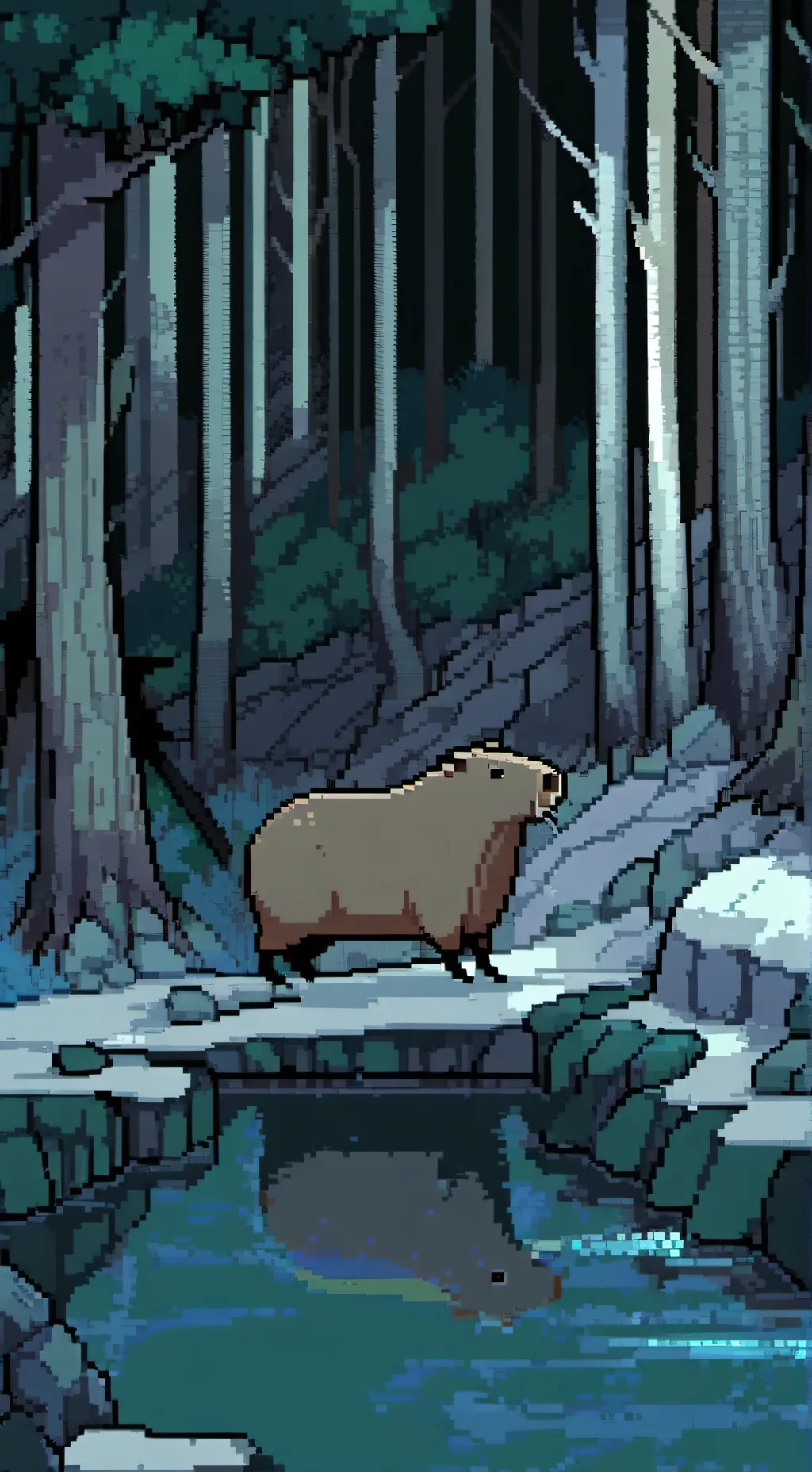 ai character: capybara background