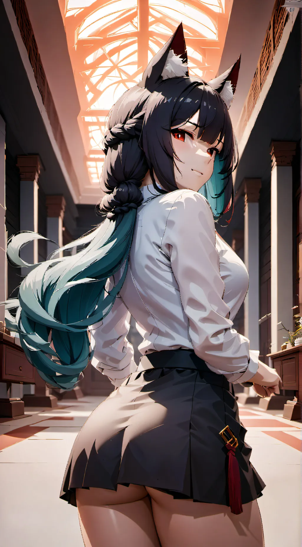 ai character: Kuroka Ogakami background