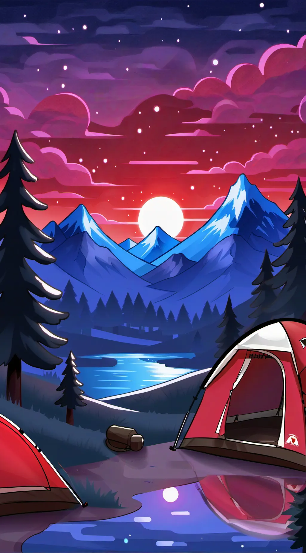 ai character: Camping background