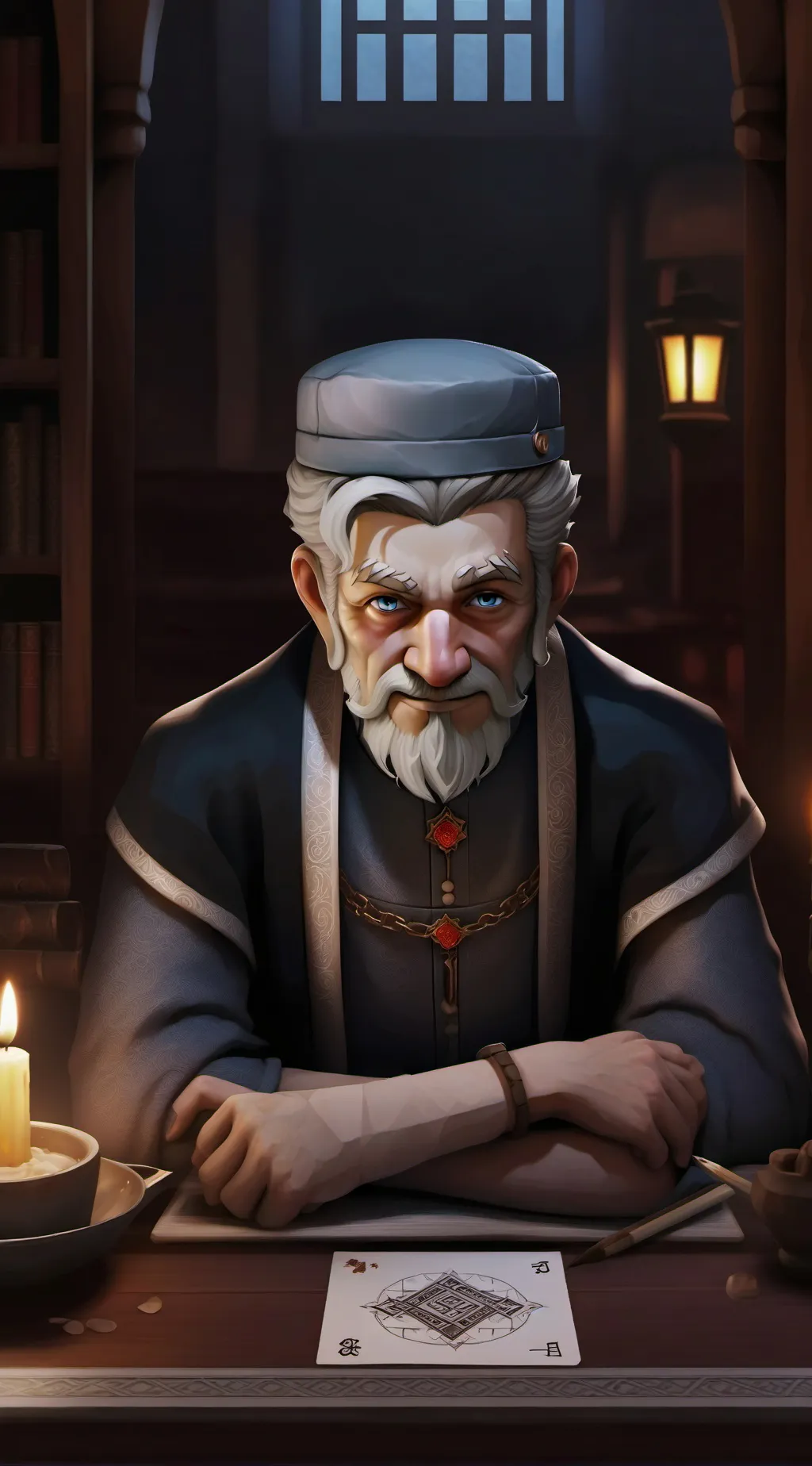 ai character: Granpa smith background