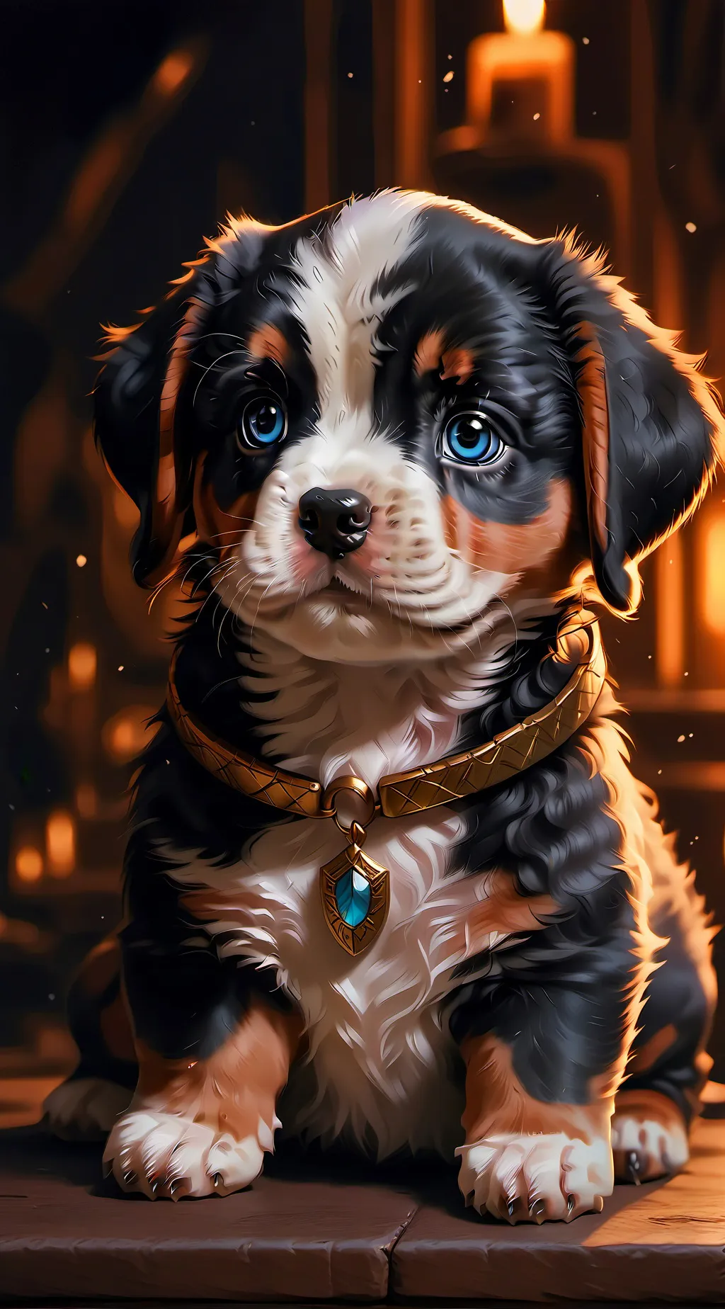 ai character: puppy background