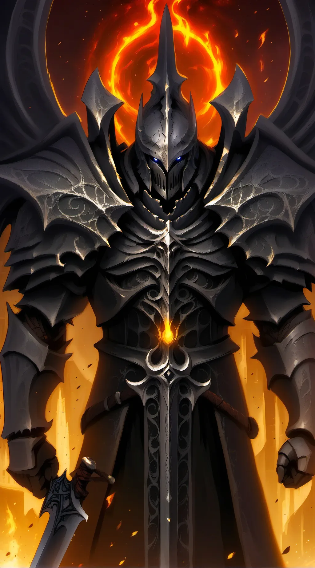 ai character: dark king  background