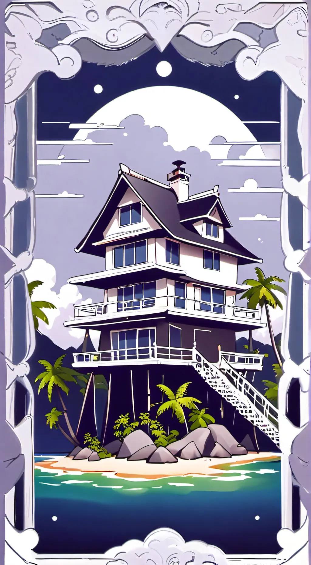 ai character: Kame House (V2) background