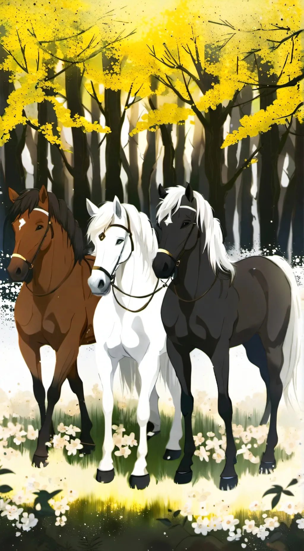 ai character: Three Horses background