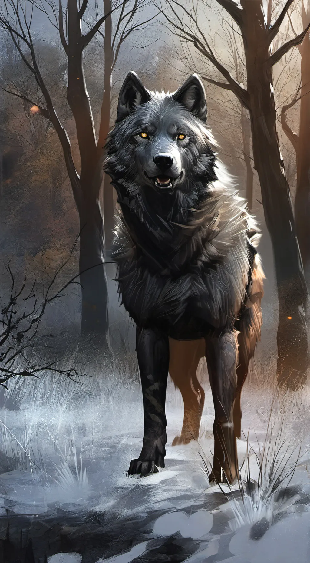 ai character: dire wolf  background