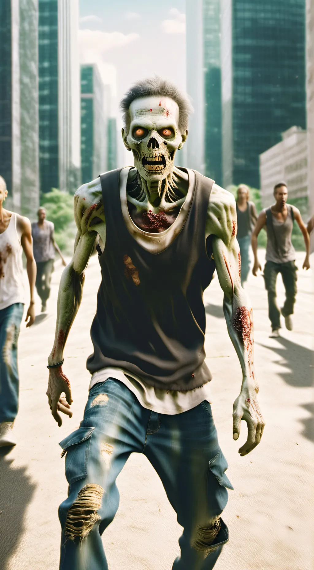 ai character: ZOMBIE APOCLYPSE background