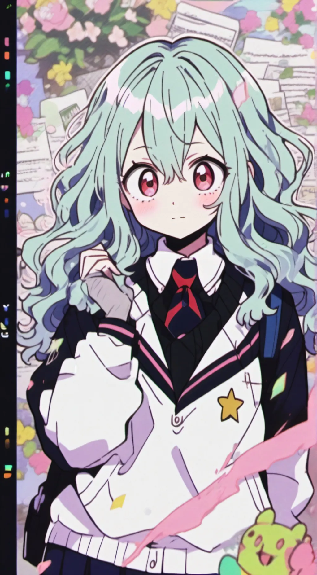 ai character: MHA X ERI X U background