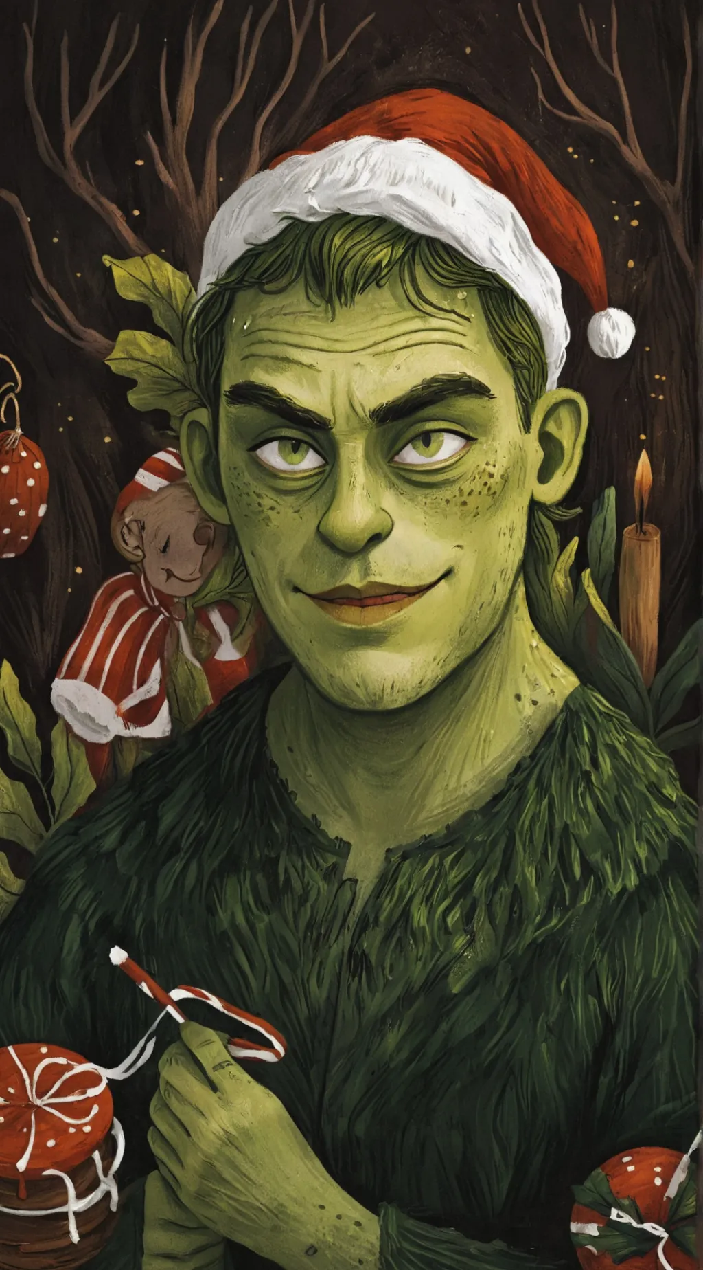 ai character: MR. grinch background