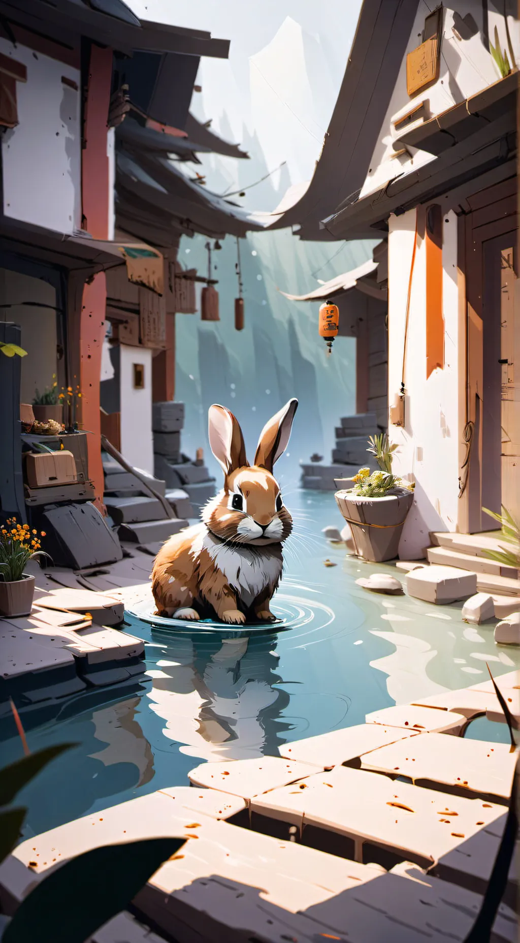 ai character: Rabbit background