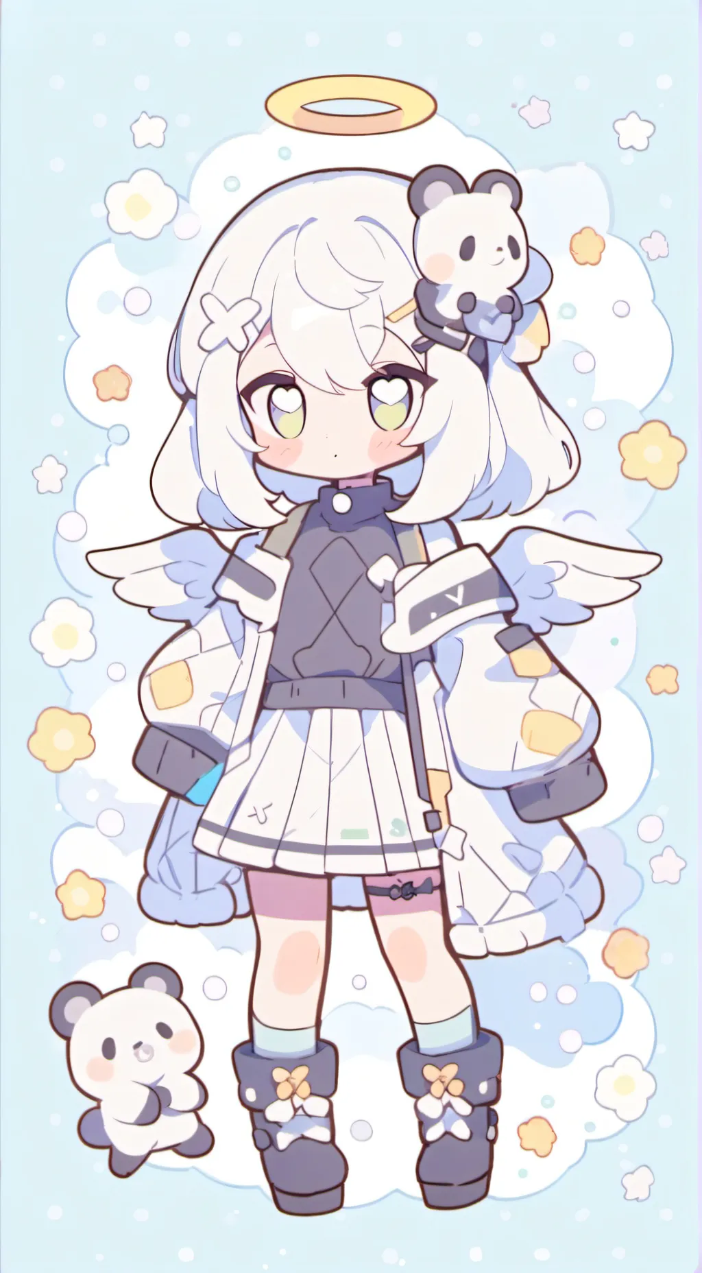 ai character: Angel dus x Husker background