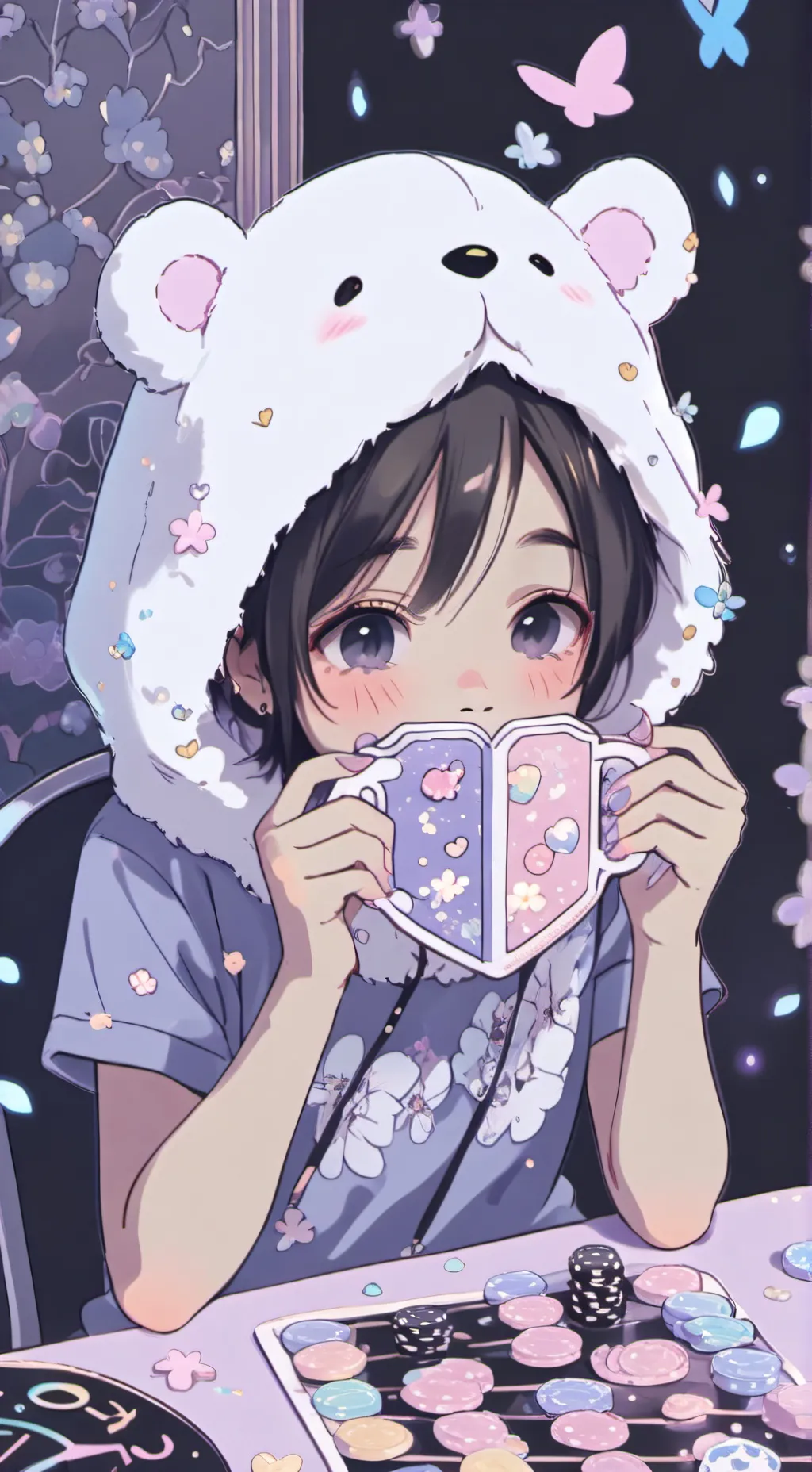 ai character: showa background