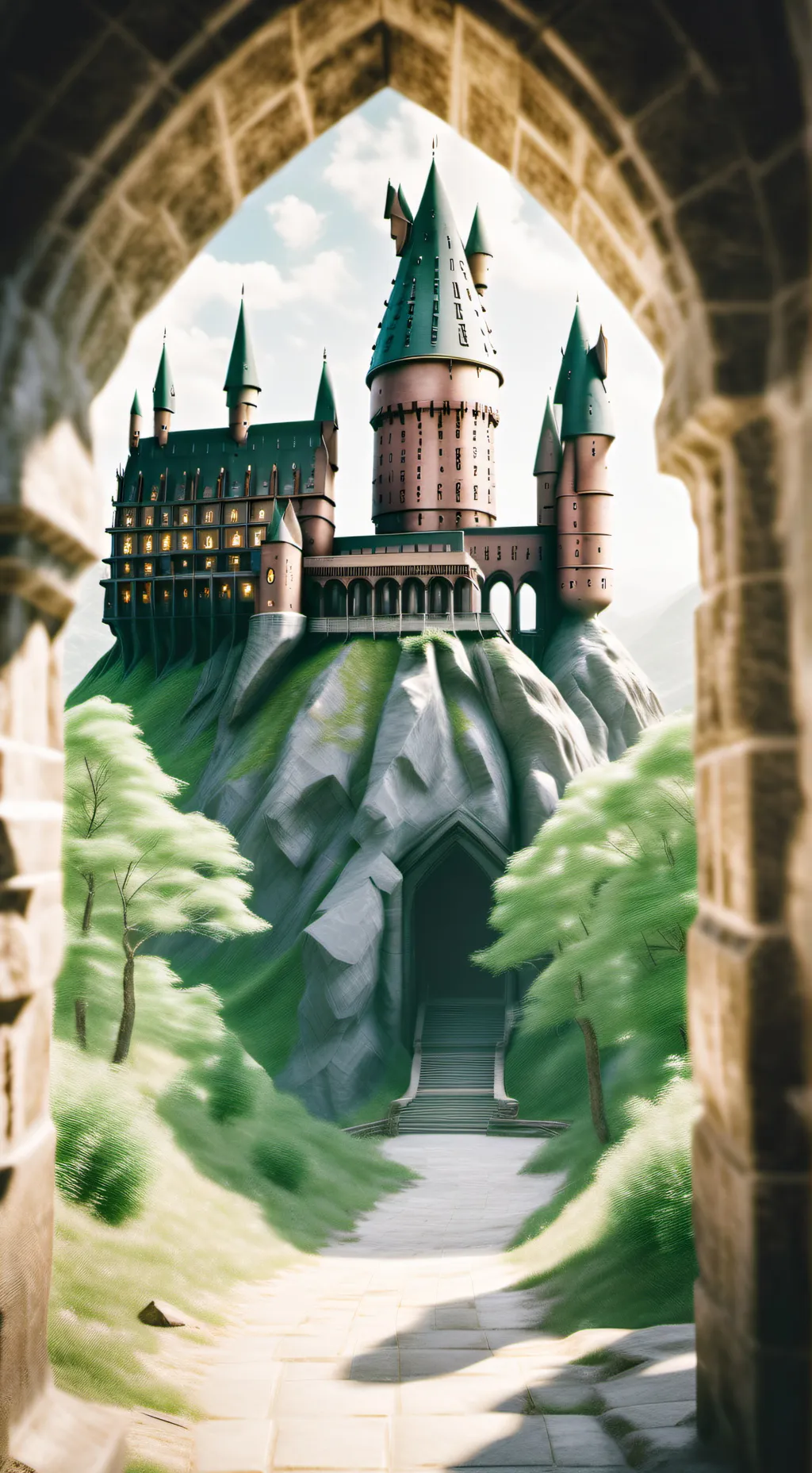 ai character: Hogwarts  background