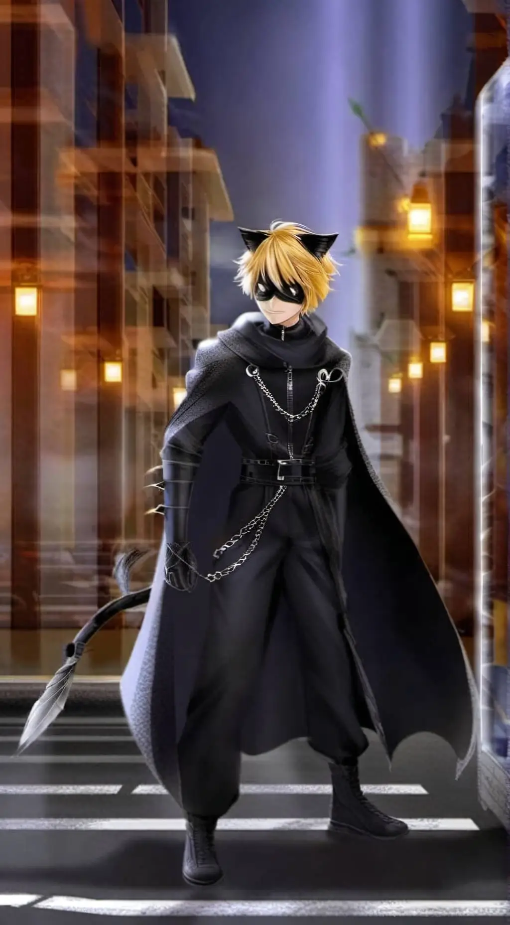 ai character: Chat noir background