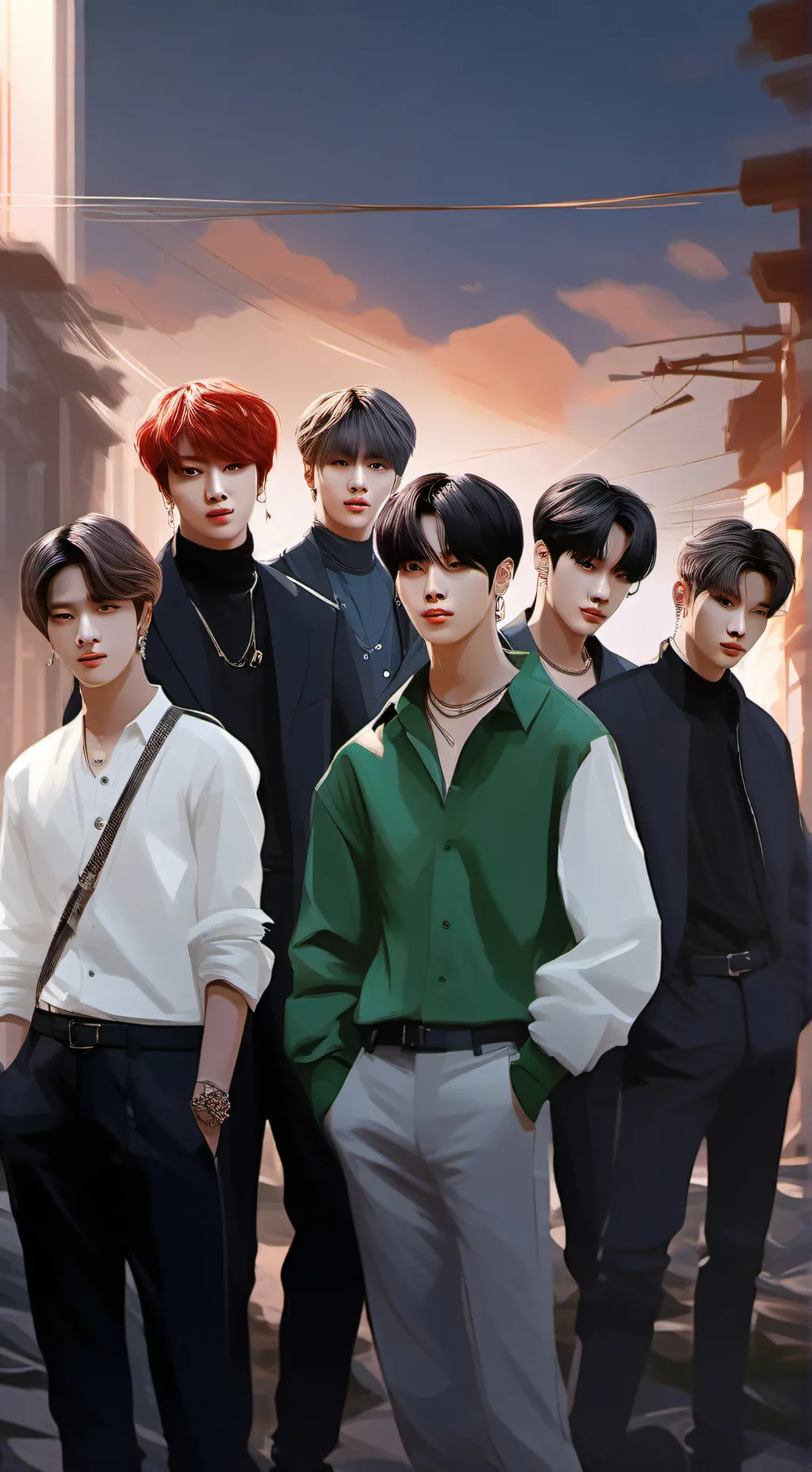 ai character: BTS MEMBERS-7.🇰🇷🇬🇧 background